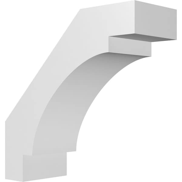 Ekena Millwork 5 1/2-in. W x 14-in. D x 14-in. H Merced Architectural Grade PVC Knee Brace BRCP055X14X14MRC - main
